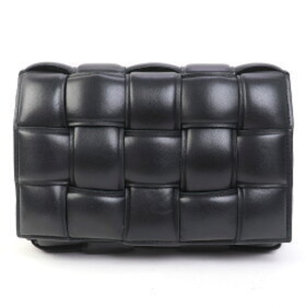 Bottega Veneta Padded Black Messenger Leather Soft Cassette Maxi Bag Lambskin